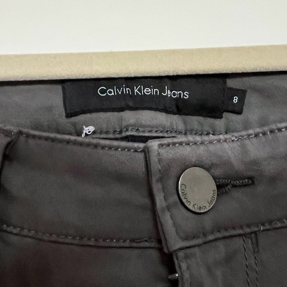 Calvin Klein Midrise Stretch Skinny Jeans SZ 8 Gray - Picture 4 of 4